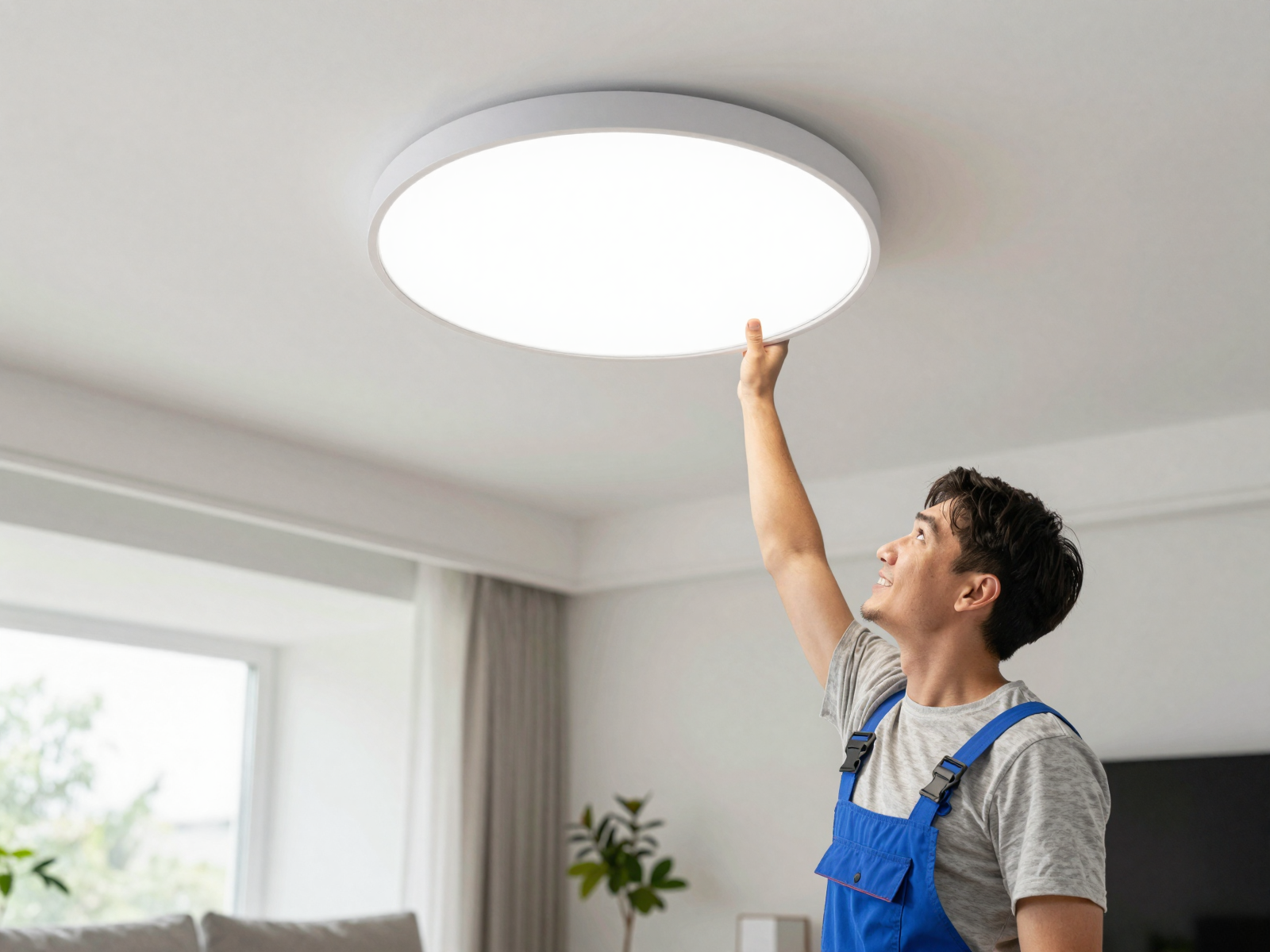 Recently installed ceiling light fixture